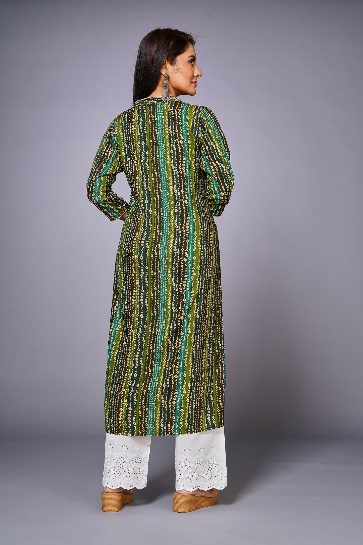 Womens Cotton Printed Straight Kurta Top